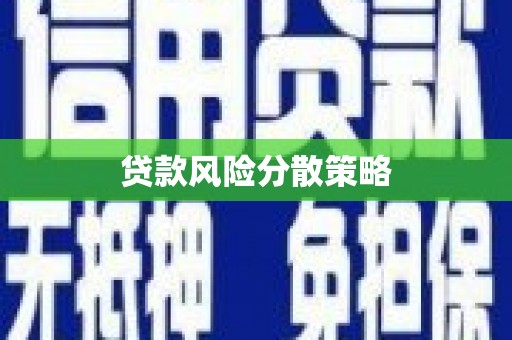 迁西贷款风险分散策略