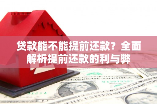 迁西贷款能不能提前还款？全面解析提前还款的利与弊