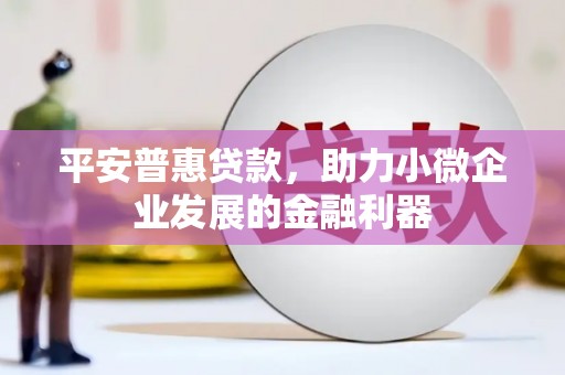 迁西平安普惠贷款，助力小微企业发展的金融利器