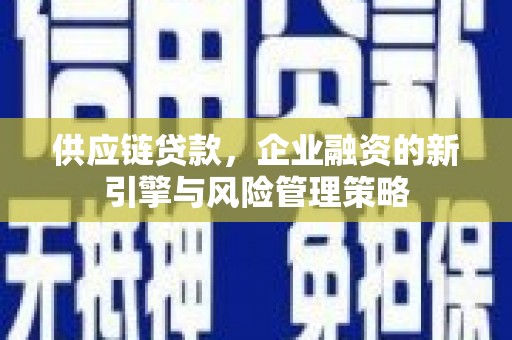 迁西供应链贷款，企业融资的新引擎与风险管理策略