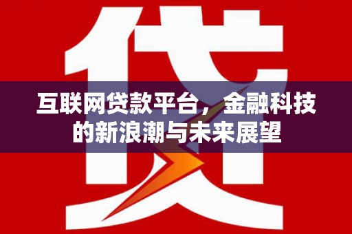 迁西互联网贷款平台，金融科技的新浪潮与未来展望